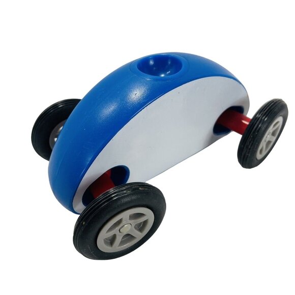 Wonky Wheels Finger Car Blue Push Toy 5" Long Race Roll Toy - Picture 3 of 8